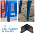 thumbnail image 3 of ULTNICE 8Pcs Black Rubber Square Furniture Feet Protectors for Bed Frame Legs, 3 of 8