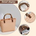 thumbnail image 3 of Bolso de playa para mujer, bolso cruzado tipo cubo, bolso Hobo hecho a mano de verano, mango de bambú, 3 of 6