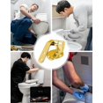 thumbnail image 5 of 2 Sets Toilet Seat Hinges, Zinc Alloy Hinge with Screws, Toilet Lid Accessories, Universal Toilet Seat, Toilet Lid Closure Fasteners (Gold), 5 of 5