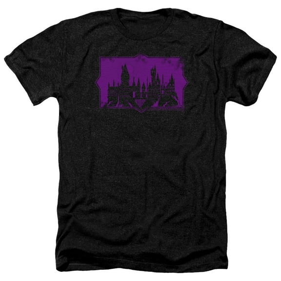 Fantastic Beasts 2 - Hogwarts Silhouette - Heather Short Sleeve Shirt - Small