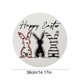 thumbnail image 3 of CaiYueKe Easter Table Placemats Round Polyester Decorative Washable Holiday Dining Kitchen Decor Bunny Egg Pattern Party Home Celebration Place Setting, 3 of 7