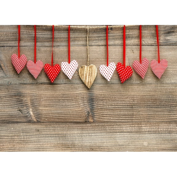 Vinyl Custom Valentine Day Photography Backdrops Prop Love Heart Rose Wooden Floor Photo Studio Background 211120 QRJJ-03