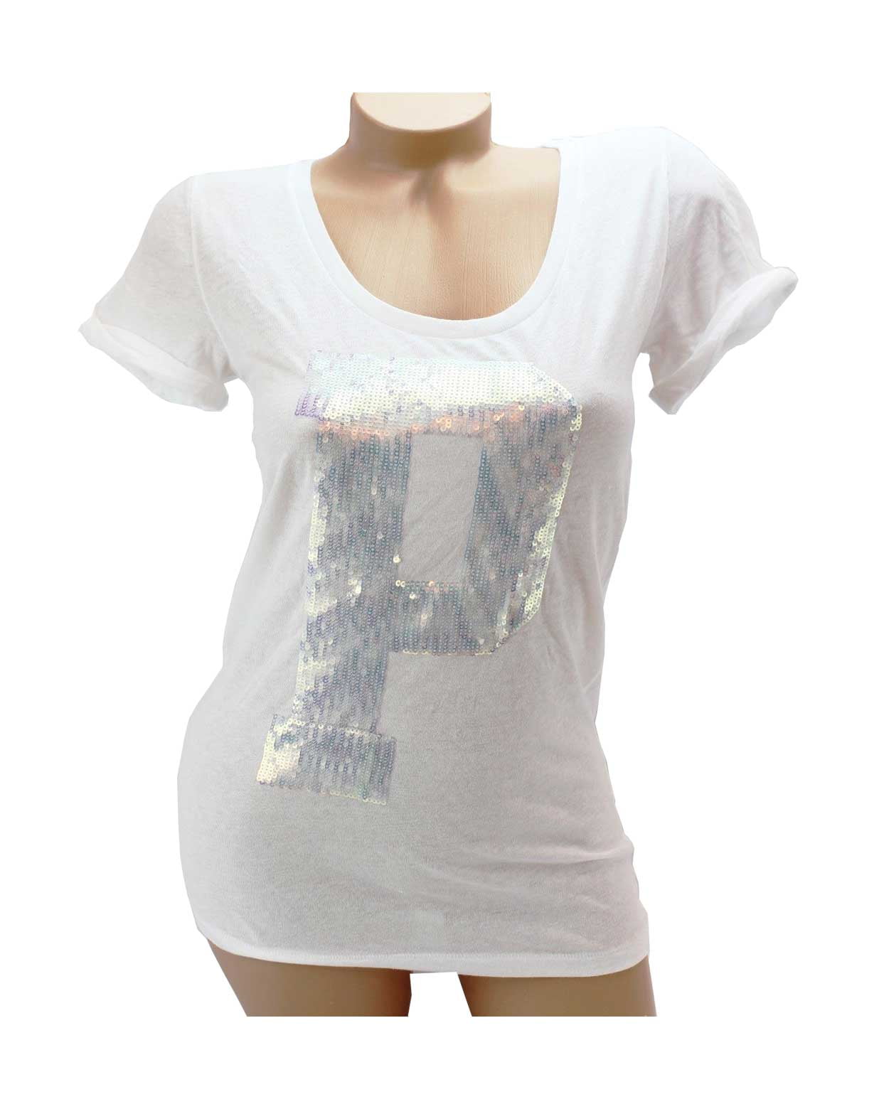 Victoria's Secret Victoria's Secret Pink Bling Sequins Round Neck