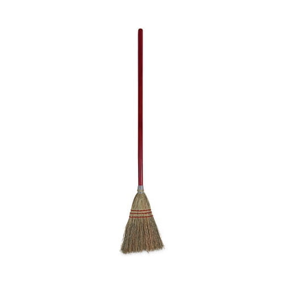 Corn Fiber Lobby/toy Broom, Corn Fiber Bristles, 39" Overall Length, Red | Bundle of 5 Each