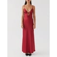 thumbnail image 4 of Raccmtaty Women Cami Dress Solid Color Sleeveless Tie-Up Front Backless Dress Long Dress Summer Casual Dress, 4 of 7