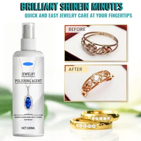 100ml Jewelry Polishing Agent Spray - Quickly Repairs and Protects Metal Surface of Jewelry, Ideal for Precious Metals