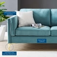 thumbnail image 4 of Sofa, Velvet, Blue, Modern Contemporary Urban Design, Living Lounge Room Hotel Lobby Hospitality, 4 of 10
