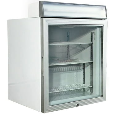 NSF 88L Countertop Freezer, 24 in. Glass Door Display Freezer 4 Cu.Ft.