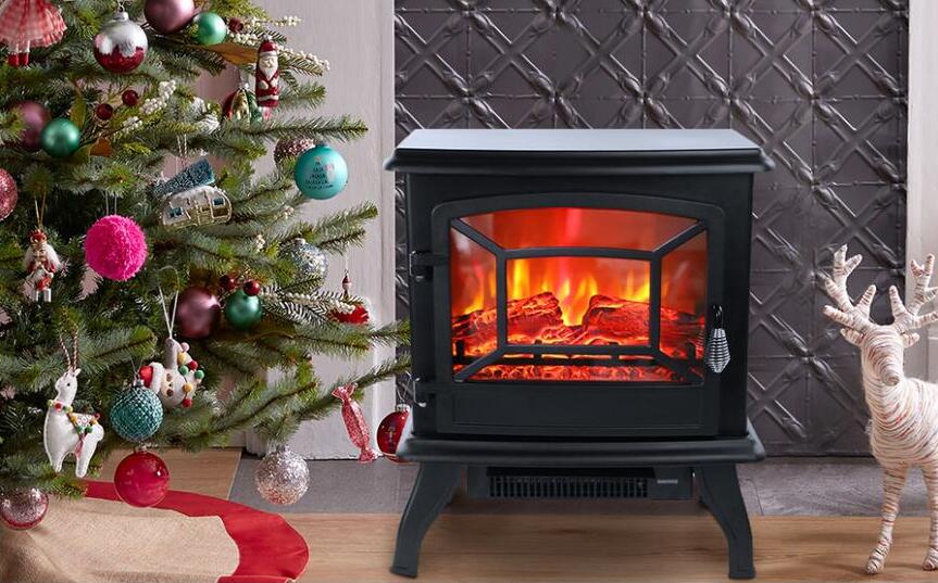 Ktaxon 1400W Small Electric Fireplace, Indoor Free Standing Stove Heater  Fire Flame Stove Adjustable - Walmart.com