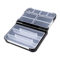 thumbnail image 3 of SunniMix Fishing Tackle Box Fishing Box Fishing Gear Storage Box for Freshwater Saltwater 13cmx10.5cmx4.2cm, 3 of 8