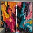 thumbnail image 2 of Abstract Pattern Light Blocking Drapes,Multi Colored Background 3D Print Blackout Curtains Set of 2 Panels,Thermal Insulated Darkening Curtains for Bedroom Living Room Cafe-52"W x 45"L (Pack of 2), 2 of 7