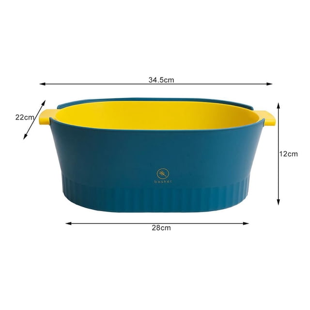 Escurridor De Doble Capa, Cuenco De Plástico Para Aperitivos Y Frutas, Escurridor De Frutas Multifunción, Cesta De Almacenamiento, Filtro Colador De Cocina Minnieouse HA023781-00