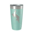 thumbnail image 1 of Upper Klamath Lake Map Tumbler Travel Mug Insulated Laser Engraved Coffee Cup Oregon 20 oz Teal, 1 of 1