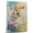 Akita, variant on Barbet Cute Dog Swimming Stretched Canvas Size 8x12 – Retro Barbet Dog Batter in Action With Swimming for Themed Living Room