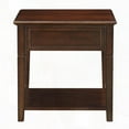 thumbnail image 3 of Walnut End Table with Bottom Shelf - Extra Storage & Durable Design, 3 of 5