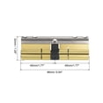 thumbnail image 2 of Uxcell 45/45 (90mm Overall) European Double Lock Cylinder with Keys, 2 of 6