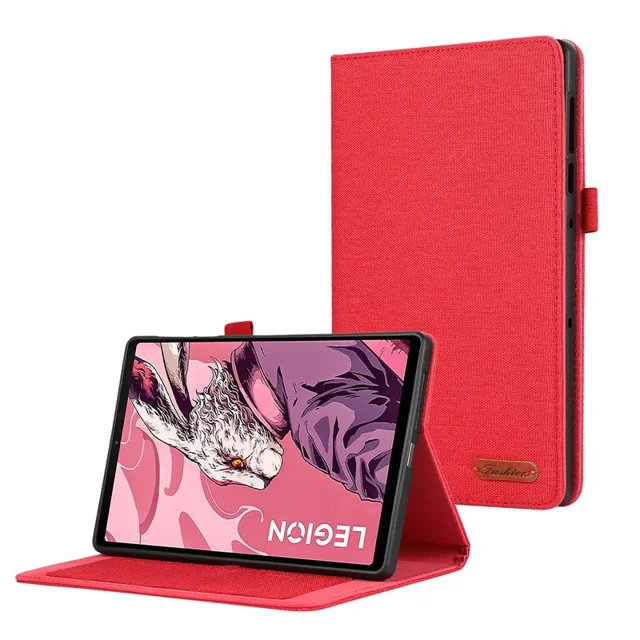 Pour Lenovo Legion Y700 2023 Étui 8,8 Pouces Cowboy à Rabat Support Dos Souple TPU pour Lenovo Y700 2023 Housse pour Lenovo Y700 2023 Tablette Rouge pour Legion Y700 2022
