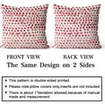 thumbnail image 2 of Polka Dot Pillow Covers Set of 2 Dark Red Cream Throw Pillows 20x20 in Outdoor Boho Design Brush Strokes Decorative Pillowcase Square Cushion Cover Linen Pillow Case for Home Sofa Couch Bed, 2 of 6