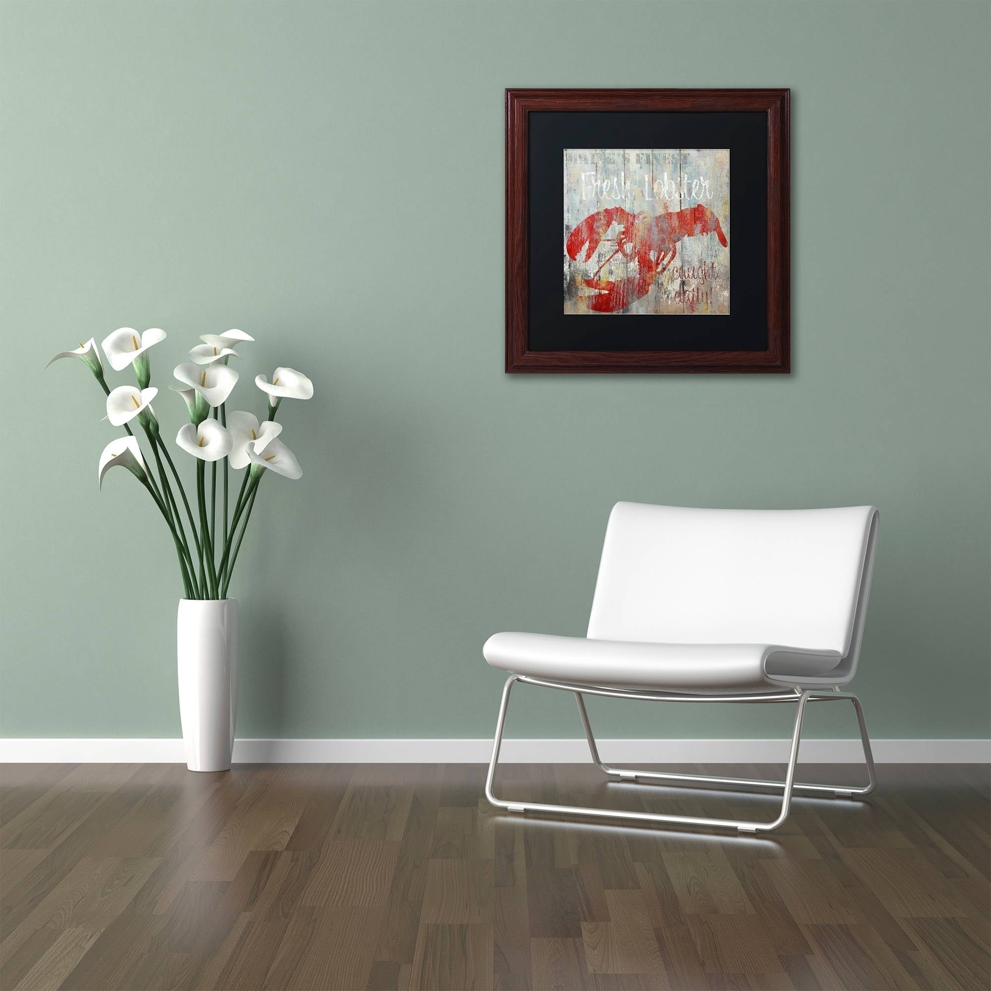 Trademark Fine Art "Restaurant Seafood III" Canvas Art by Color Bakery Black Matte, Wood Frame