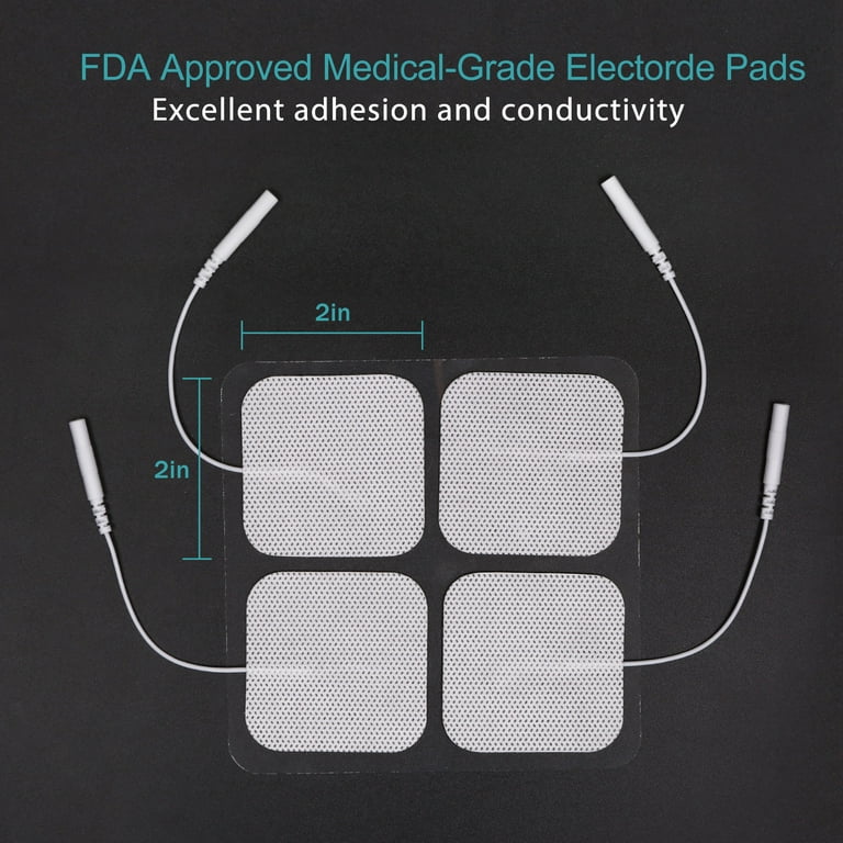 LotFancy TENS Unit Replacement Pad, 40Pcs Reusable TENS Electrode Pads 2x2  for EMS, Pain Relief