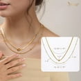thumbnail image 4 of JASGOOD Women's Gold Tone Layer Chain Necklace Fashion Dainty Necklace Set, 2 Pieces, 4 of 4