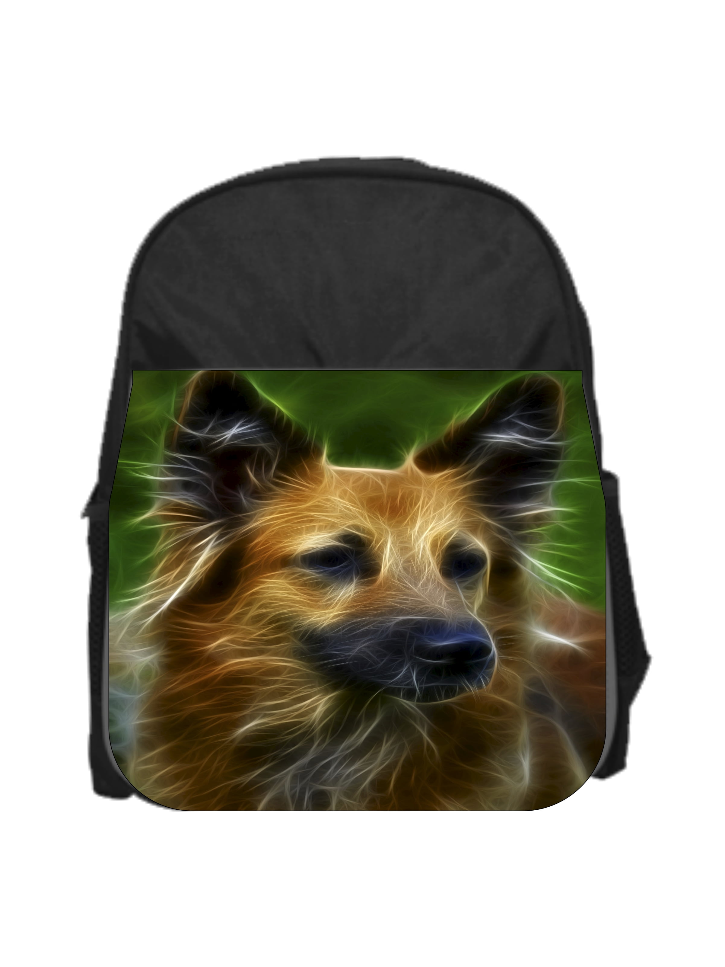 Fractal German Shepherd 13" x 10" Black Preschool Toddler Children's