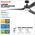 thumbnail image 3 of Honeywell Lynton 52" Ceiling Fan w/ Remote, & Reversible Blades, Matte Black, 3 of 12