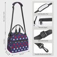 thumbnail image 4 of DouZhe Lunch Bags for Women and Men, Usa America Stars Prints Reusable Portable Insulated Cooler Waterproof Lunch Tote Bag for Travel Work School Picnic, 4 of 7