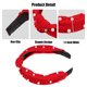 thumbnail image 3 of Diadema de Satén Anudado Perla Unique Bargains Rojo 1.1 Pulgadas Ancho, 3 of 7