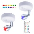 thumbnail image 1 of Willed Wireless RGB LED Wall Lights Battery Operated Indoor Accent Spotlight 2 Pack, 1 of 6