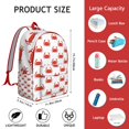 thumbnail image 3 of Sea Life Crab Pattern Travel Backpack Lightweight Canvas Bookbag with Tropical Nautical Crab and Ocean Design Large Capacity Comfortable Carrying Anti-theft Features for Students Travelers and Outdoor, 3 of 5