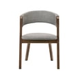 thumbnail image 3 of 5 Piece Mid Century Modern Dining Table Set, Brown and Gray, 3 of 5