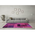 thumbnail image 3 of Ahgly Company Indoor Square Patchwork Pink Transitional Area Rugs, 4' Square, 3 of 4