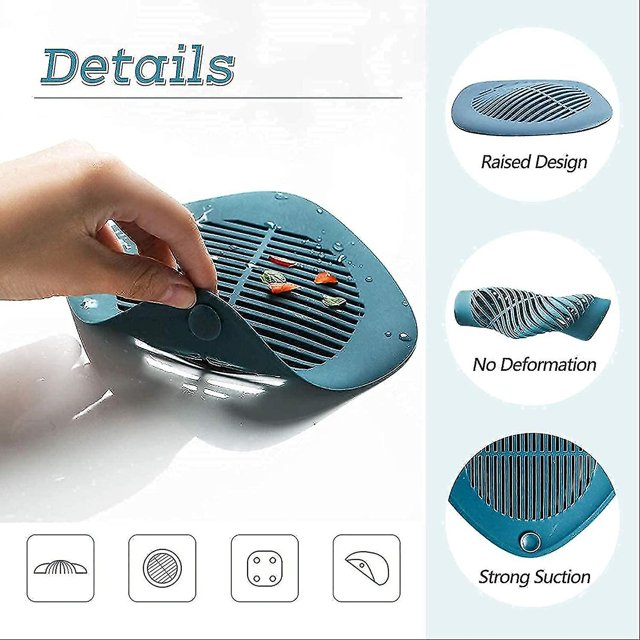 2 paquetes de recogedor de pelo, recogedor de pelo de silicona duradero con ventosa, fácil de instalar y limpiar, apto para baño, bañera y cocina.