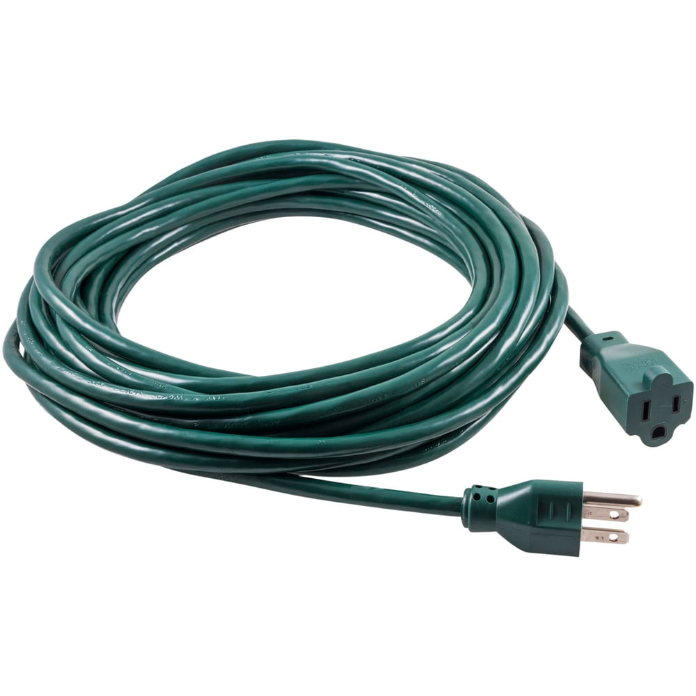 GE Indoor/Outdoor 40ft. Grounded Heavy Duty Extension Cord, Green