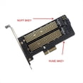thumbnail image 3 of Dual Protocol M.2 NVMe and NGFF SSD to PCI Express M.2 Adapter Card with MKey BKey, 3 of 6