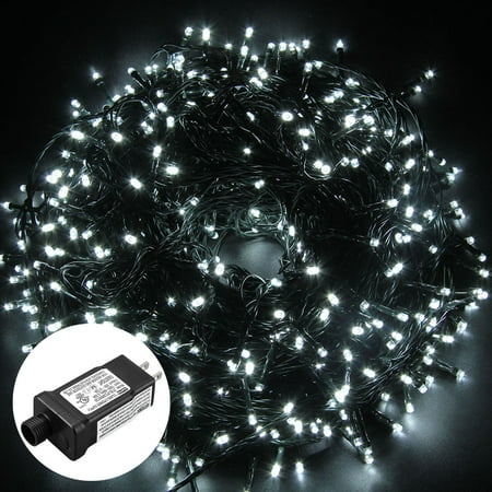 - EXCELVAN Safe 30V 500 Leds 100M 328 Feet String Fairy Lights Lighting 8 Modes for Christmas Tree Party Wedding Garden