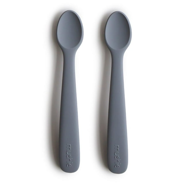 Mushie 2-Pack Silicone Feeding Spoons - Tradewinds