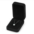 thumbnail image 3 of 1.24 ct Brilliant Round Cut Halo Natural Swiss Blue Topaz 18K White Gold Pendant with 18" Chain, 3 of 3