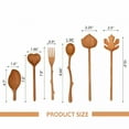 thumbnail image 2 of ACDANC Natural Wooden Spoons and Forks Set, 6-Count, 2 of 7