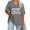 Dark Gray, variant on Aloohaidyvio Plus Size Shirts for Women,Women's Trendy Funny Print T Shirts Summer Soft Basic Tees Short Sleeve V Neck Tunic Tops Loose Dressy Blouse