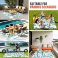 thumbnail image 4 of Blue Green Botanical Outdoor Rug for Patio/Deck/Porch, Non-Slip Large Area Rug 4 x 6 Ft, Watercolor Summer Leaf Indoor Outdoor Rugs Washable Area Rugs, Reversible Camping Rug Carpet Runner, 4 of 8