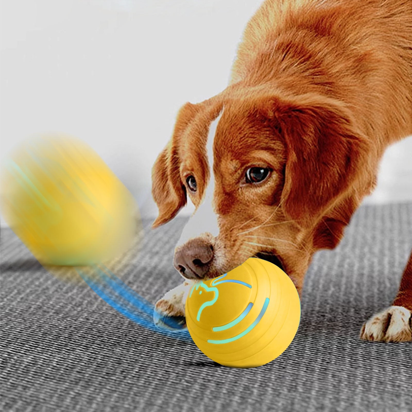 Automatic Rolling Dog Ball - Smart Interactive Toy with Motion Activation for Puppy & Small Medium Dogs, 360° Jumping Bouncing Rotating Ball for Indoor Outdoor Play, Chew Resistant
