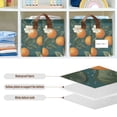 thumbnail image 4 of Yayeee Foldable Storage Basket for Shelves with Handles Set of 2 Waterproof Cloth Bins, Retro Floral Orange, 4 of 7