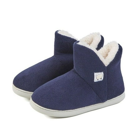 

CoCopeaunt New Soft Sole Slippers Men Women Indoor Floor Flat Shoes Autumn Winter Warm Home Cotton Warm Plush Bedroom House Slides