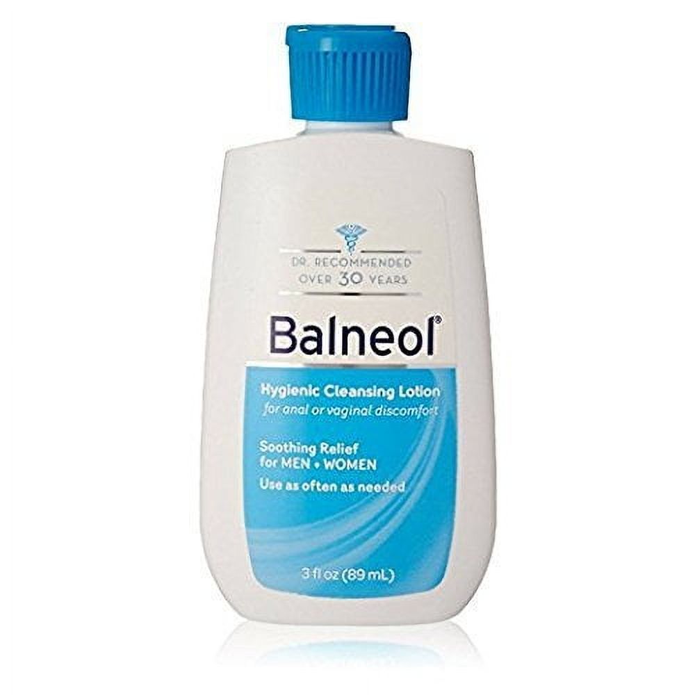 Balneol Hygienic Cleansing Lotion Soothing Relief For Men & Women, Unflavored, 3.0 Oz (Pack of 3)
