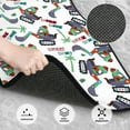 thumbnail image 3 of Naloa Dinosaur on Excavator2 Car Foot Mat Set of 4 Pieces - Universal Floor Liner Neoprene Full Set Floor Mats for Cars Trucks SUV, 3 of 7