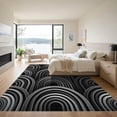 thumbnail image 3 of ODIKA 6'x9' Machine Washable Non-Slip Area Rug, Geometric Black High Traffic Rug, Black, 1102027, 3 of 7