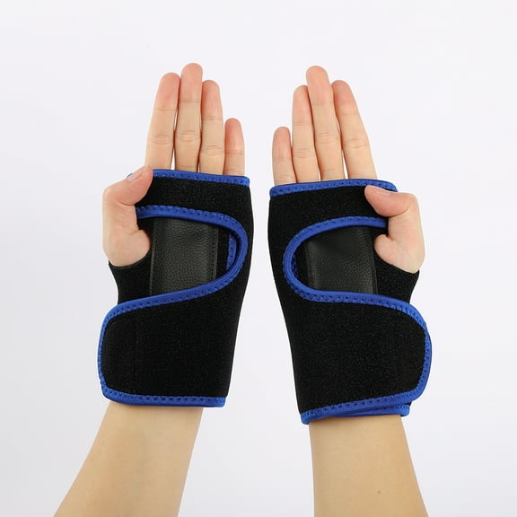 Wrist Brace for Carpal Tunnel Relief Night Support with Soft Pad, Hand Brace for Women Men Work, Adjustable Wrist Splint Fit Left Right Hand for Arthritis, Tendonitis, Right and Left Hand Blue