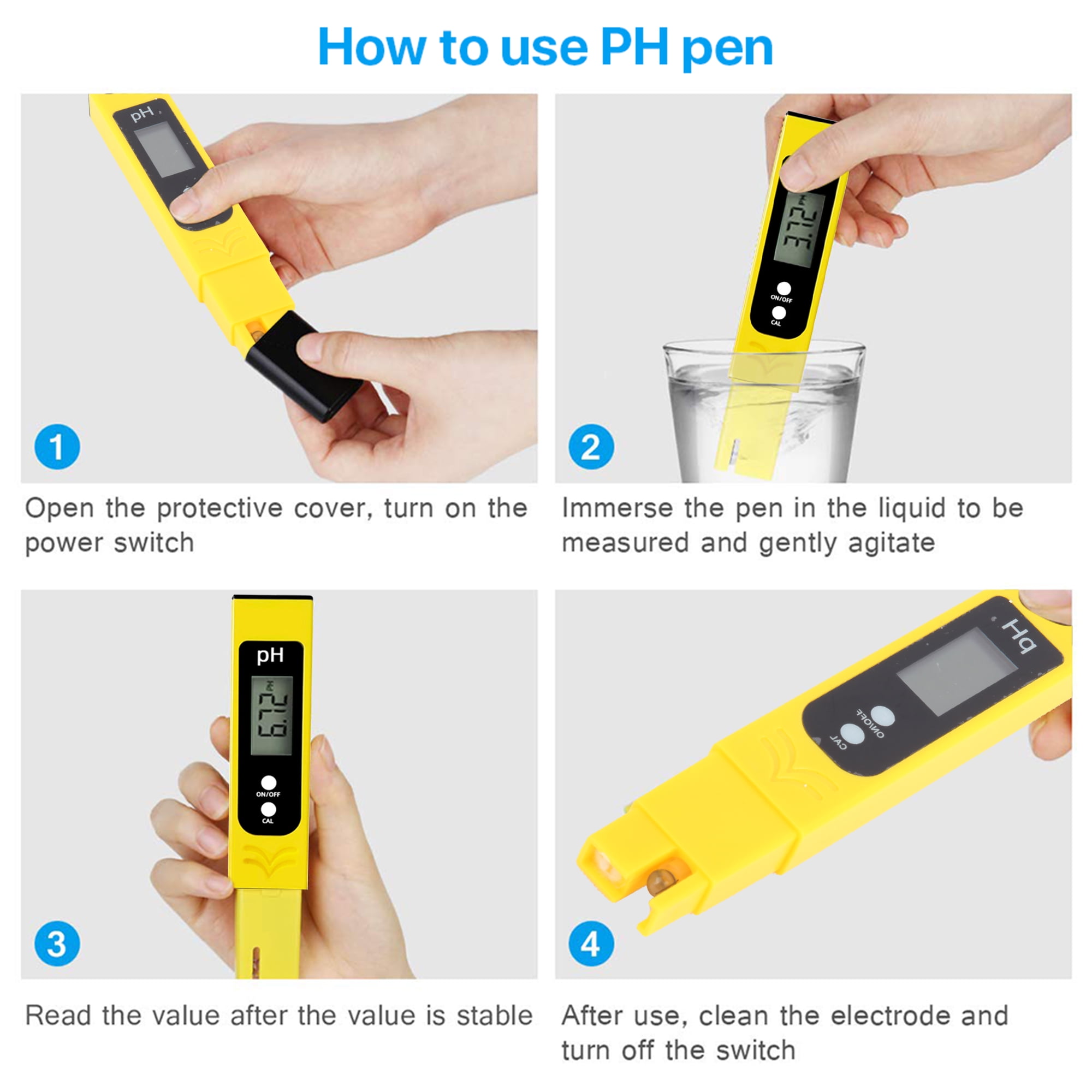 SUPTREE Digital PH Meter Tester for Water Pool- 0.01ph High Accuracy Pen PH Tester for Cosmetic, Lotion, Foods and Water